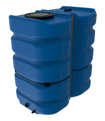 DEPÓSITO rectangular Azul de polietileno para Agua potable
